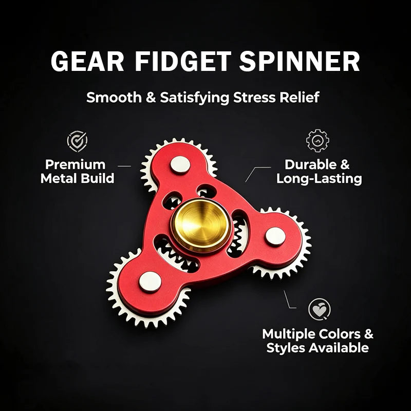 100% Metal EDC Gears Linkage Fidget Spinner