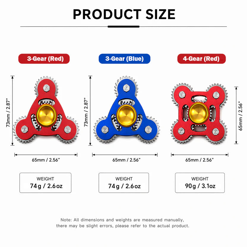 100% Metal EDC Gears Linkage Fidget Spinner