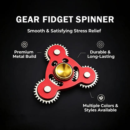 100% Metal EDC Gears Linkage Fidget Spinner