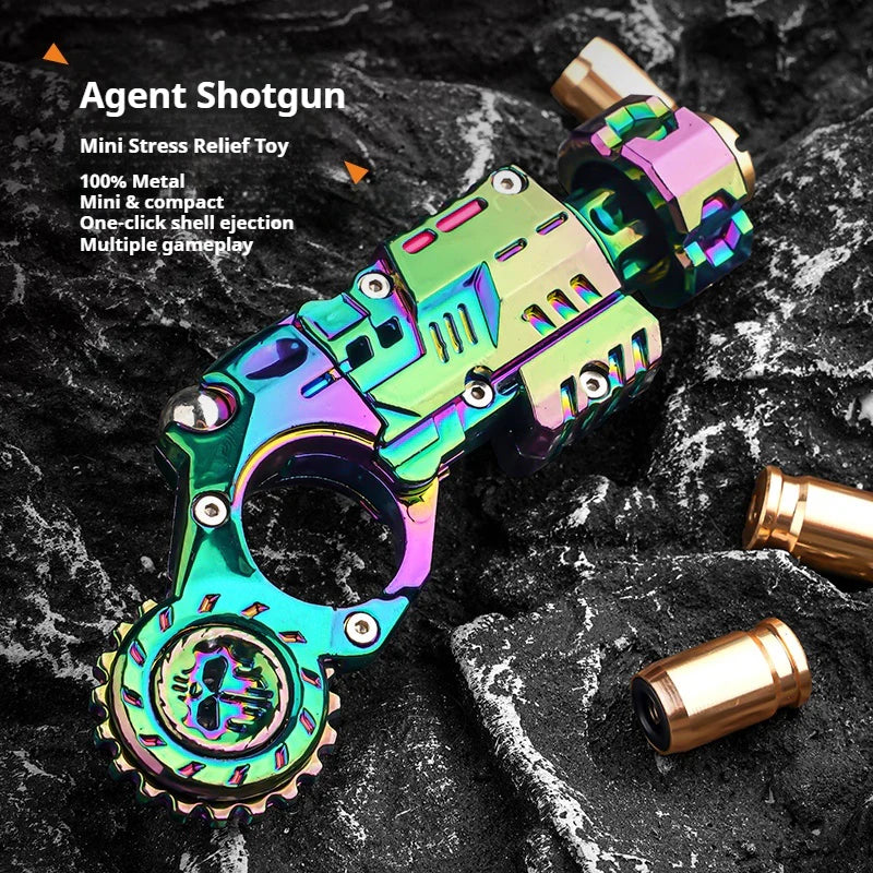 AGT-009 Mini Metal Shotgun Stress Relief Toy Emittable Fingertip Toys Heavyweight Fidget Toys