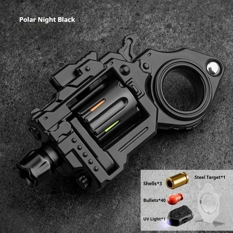 AGT-007 Pocket Sized Metal Revolver Fidget Toy Soft Bullet Gun Toy