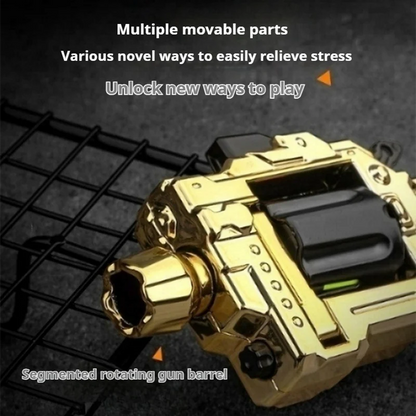 AGT-007 Pocket Sized Metal Revolver Fidget Toy Soft Bullet Gun Toy